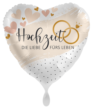 Folienballon - Hochzeit, die Liebe fürs Leben - ø 43cm